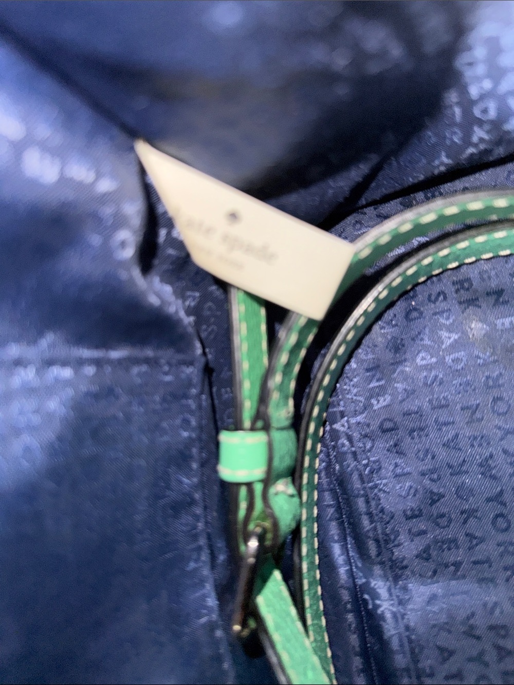 kate spade Wellesley Quinn Emerald Green Leather Satchel with Playful Charm - Picture 13 of 15